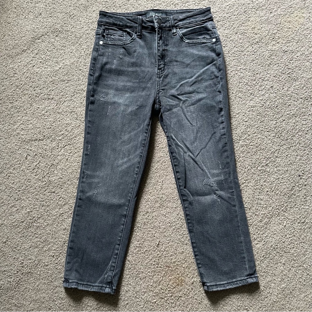 Judy Blue Gray Skinny Fit Capri Sz 1/25 JB88238